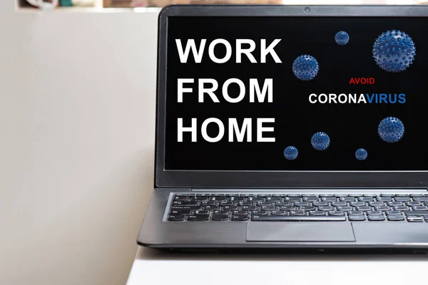 Black notebook and microscope virus close up. Coronavirus concept. Work from home concept — Stock Photo, Image