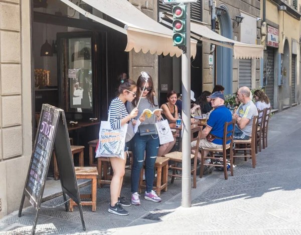 Floransa street Cafe. Florence.Italy — Stok fotoğraf