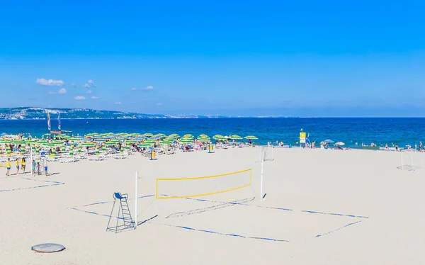Det svarta havet stranden, blå klart vattnet, strand med sand — Stockfoto