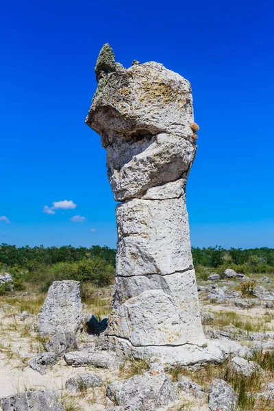 Den naturliga fenomen Pobiti Kamani, känd som The Stone Forest. Varna, Bulgarien — Stockfoto