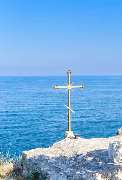 Fragment of Chapel of St. Nicholas at Cape Kaliakra in Bulgaria — Stock Photo, Image