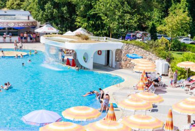 Havuzu otel topraklarında. Resort Albena, Bulgaristan
