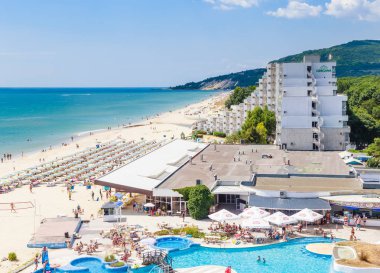 Havuzu otel topraklarında. Resort Albena, Bulgaristan