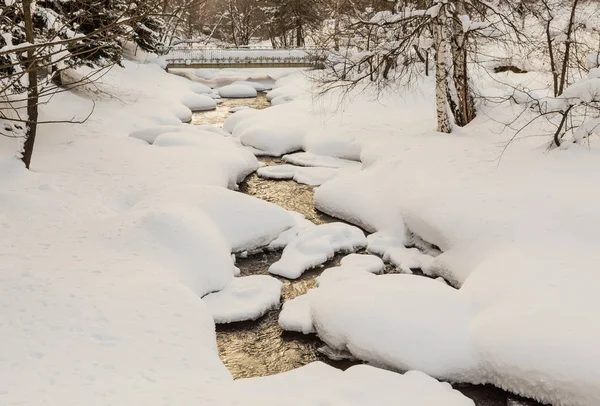 Fiume Belokurikha in inverno. Resort Belokurikha, Altai. Russia — Foto Stock