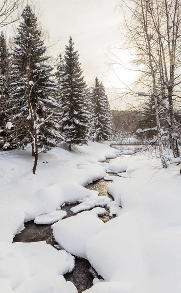 Fiume Belokurikha in inverno. Resort Belokurikha, Altai. Russia — Foto Stock