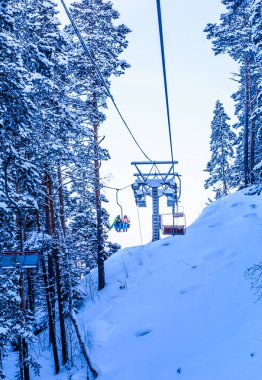 Dağ Tserkovka Belokurikha, Altay, Rusya Federasyonu beldesinde teleferik