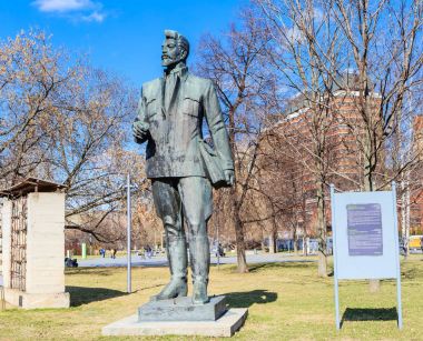 Moskova, Rusya - 15 Nisan 2017: Anıt J. Sverdlov Museon sanat parkta Moskova, Rusya