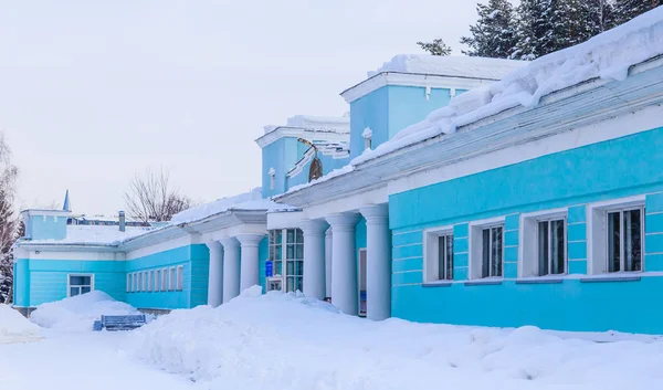 Bina eski hydropathic kurumun parçası. Resort Belokurikha. Altay, Rusya Federasyonu — Stok fotoğraf