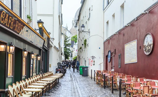 Rue Saint Rustique. Montmartre, Paris — Stock Photo, Image