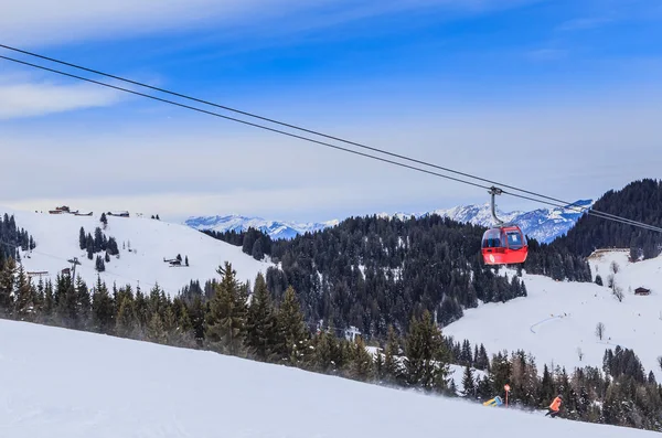 En las pistas de la estación de esquí Soll, Tirol, Austria —  Fotos de Stock