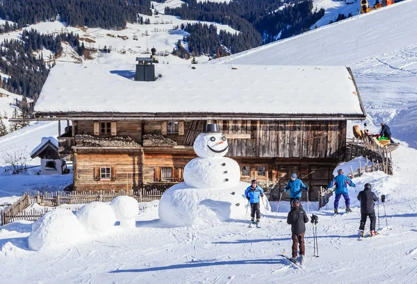 On the slopes of the ski resort Soll, Tyrol, Austria — Stock Photo, Image