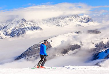 Kayakçı Kayak Merkezi Soll, Tyrol, Avusturya eteklerinde