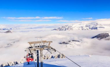 Soll, Tyrol, Avusturya Kayak Merkezi asansörde