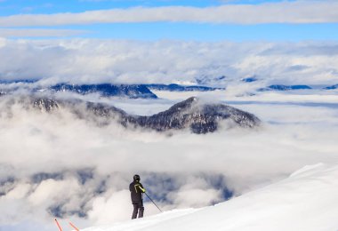 Kayakçı Kayak Merkezi Soll, Tyrol, Avusturya eteklerinde