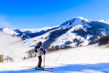 Kayakçı Kayak Merkezi Soll, Tyrol, Avusturya eteklerinde