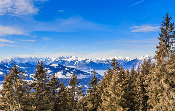 Kışın kar ile Dağları. Kayak Soll, Tyrol, Avusturya — Stok fotoğraf