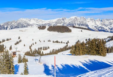 Ski resort Brixen im Thalef eteklerinde. Tyrol, Avusturya