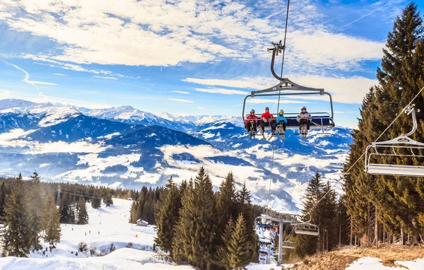 Skilift. Comprensorio sciistico Hopfgarten, Tirolo, Austria — Foto Stock
