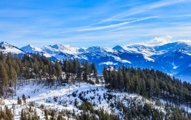 Kışın kar ile Dağları. Kayak Hopfgarten, Tyrol, Au