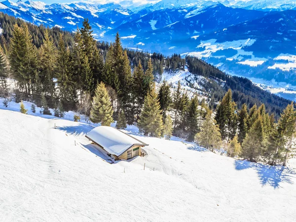 Στις πλαγιές του χιονοδρομικού κέντρου Hopfgarten, Τιρόλο, Αυστρία — Φωτογραφία Αρχείου
