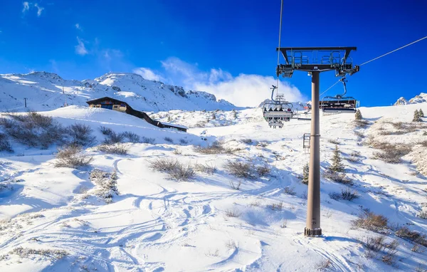 Wyciąg narciarski. Ski resort Bad Gasteinl, Austria — Zdjęcie stockowe