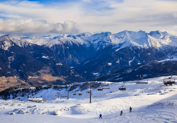 Na stokach narciarskich resort Bad Gasteinl, Austria — Zdjęcie stockowe