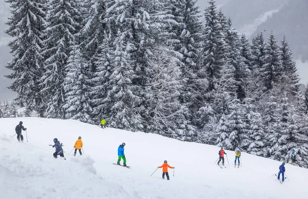 On the slopes of the ski resort Bad Gasteinl, Austria — Stock Photo, Image