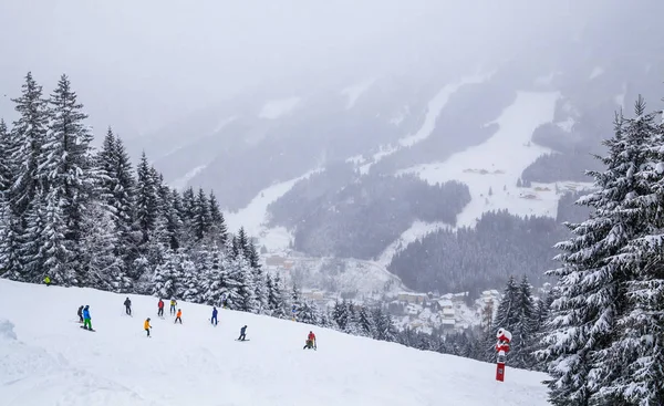 Auf der Piste des Skigebiets bad gasteinl, Österreich — Stockfoto