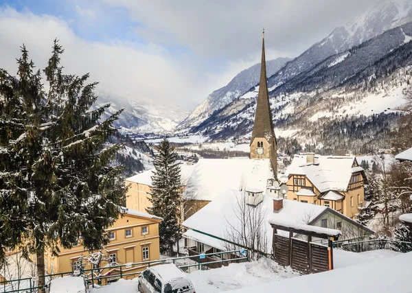 Зима в горнолыжном курорте Бад-Гаштайнль, Австрия — стоковое фото