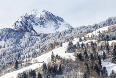 Gasteinl, Avusturya Vadisi'nde dağ yamacı görünümünü