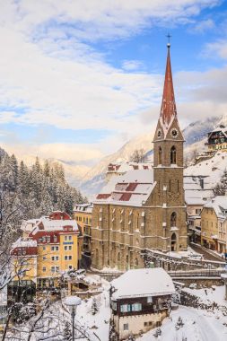 Kilise St. Primus ve Felitsian. Bad Gastein Avusturyalı spa ve Kayak tesisi 