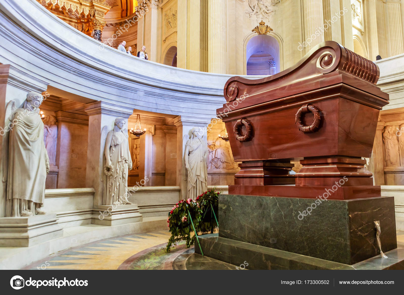 The tomb of Napoleon Bonaparte.The St.