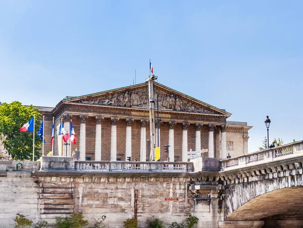 Το παλάτι της Εθνοσυνέλευσης (Palais Bourbon). Παρίσι. Γαλλία — Φωτογραφία Αρχείου