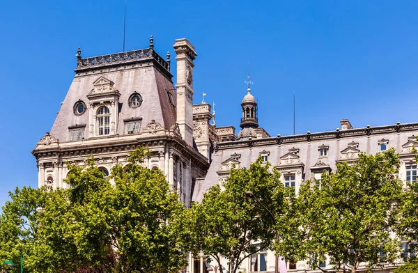 Detail of Hotel de Ville (City Hall) in Paris, France. — Stock Photo, Image