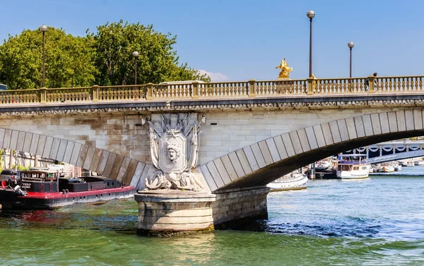 Fragment Des Pont Des Invalides Über Die Seine Paris Frankreich — Stockfoto