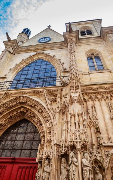 Fasad z kościoła Saint Merri, w Paryżu, Francja. — Zdjęcie stockowe