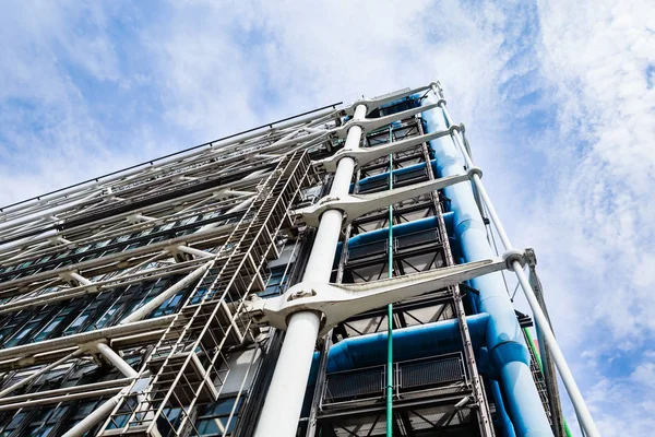 Detalhe da arquitetura moderna de alta tecnologia do Centro Georges Pompidou , — Fotografia de Stock