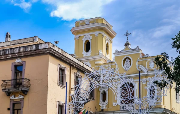 Baroque exterior of the Church of Carmine, Sorrento, Italy. — Stock Photo, Image