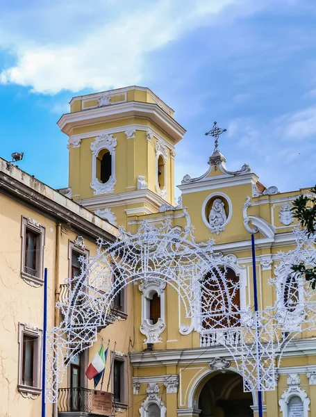 Barok dış Carmine Kilisesi, Sorrento, İtalya. — Stok fotoğraf
