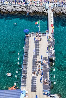 Deniz manzarası Sorrento, İtalya.