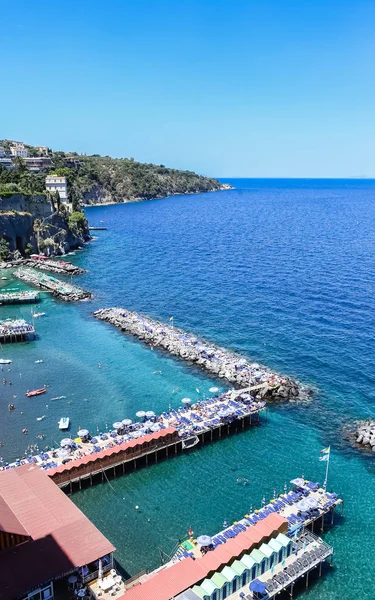 Sorrento, Napoliten Riviera, İtalya'nın doğal havadan görünümü, — Stok fotoğraf