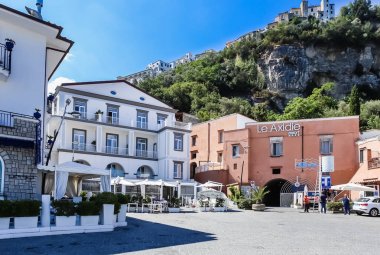 Vico Equense. Italy July 17,2017: Via Arcoleo.  Vico Equense. Italy