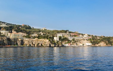 İtalya, Sorrento 'daki sahil manzarası.