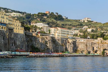 İtalya, Sorrento 'daki sahil manzarası.