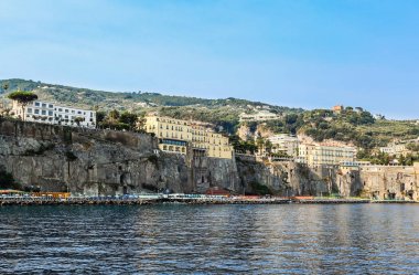 İtalya, Sorrento 'daki sahil manzarası.