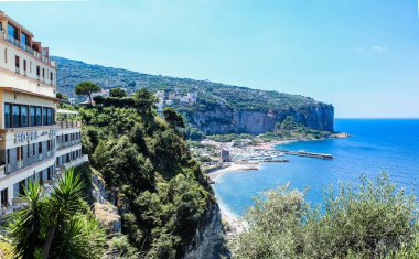 Amalfi Coast Vico Equense yakınında. İtalya