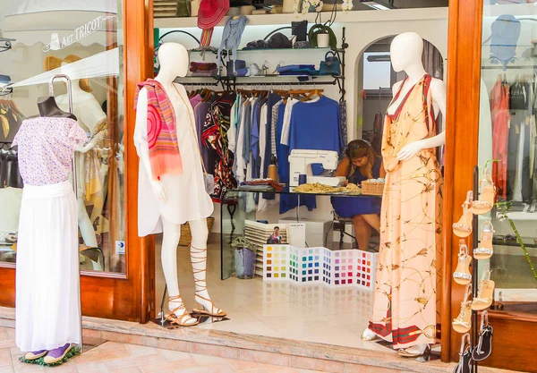 Capri Italia Julio 2017 Una Tienda Ropa Anacapri Capri Italia — Foto de Stock