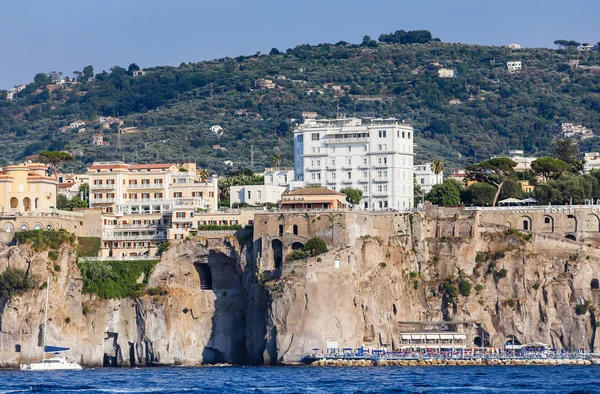 View of the coast in Sorrento, Italy.