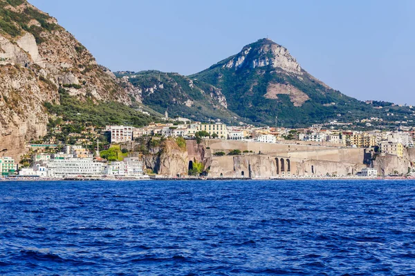 Pohled Pobřeží Meta Sorrento Comune Provincii Neapol Itálie — Stock fotografie