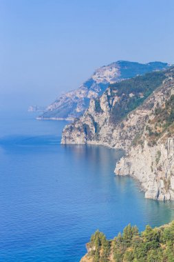Amalfi Coast. Positano yakın gözlem güverteden görüntülemek. 